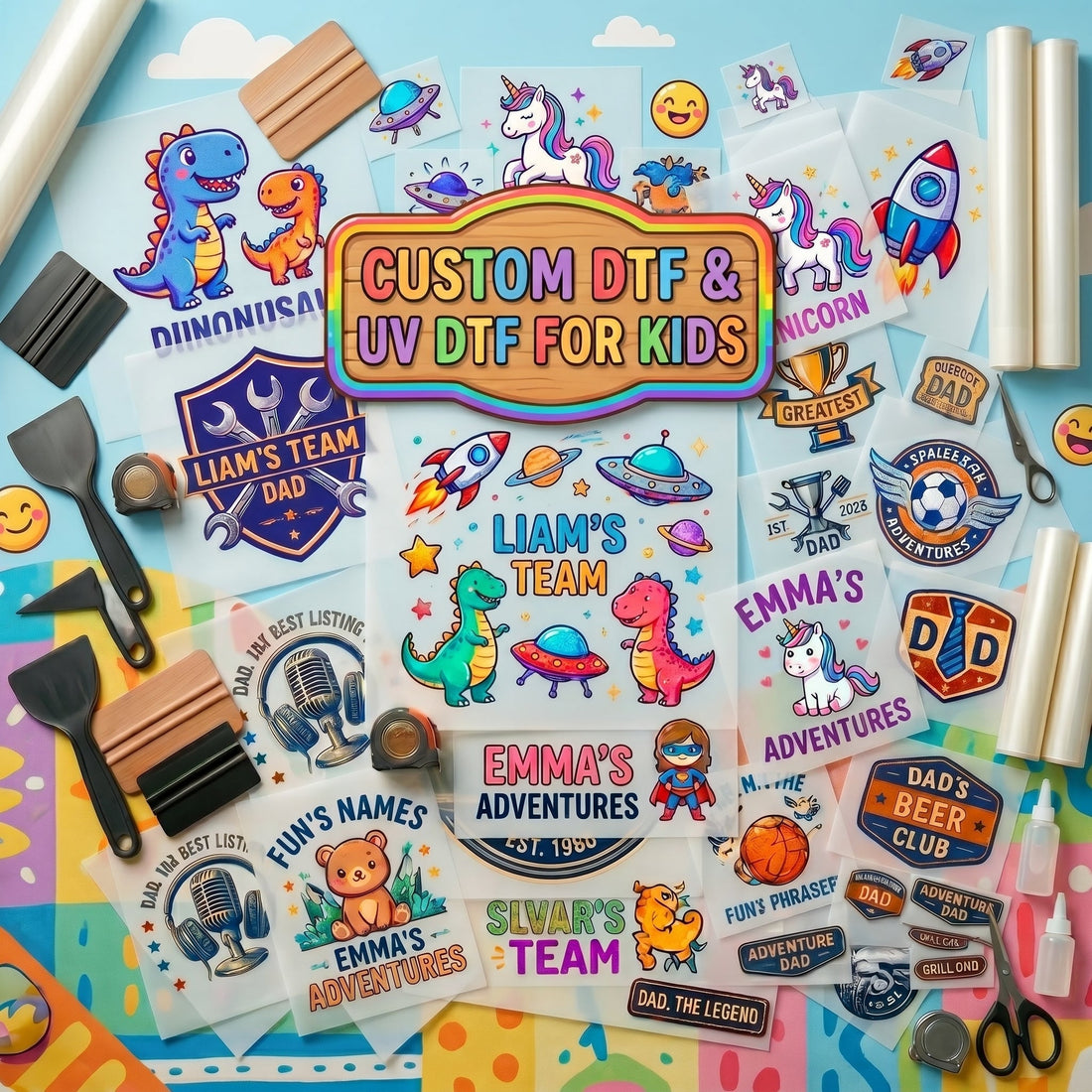 Custom DTF and UV DTF Products for Kids