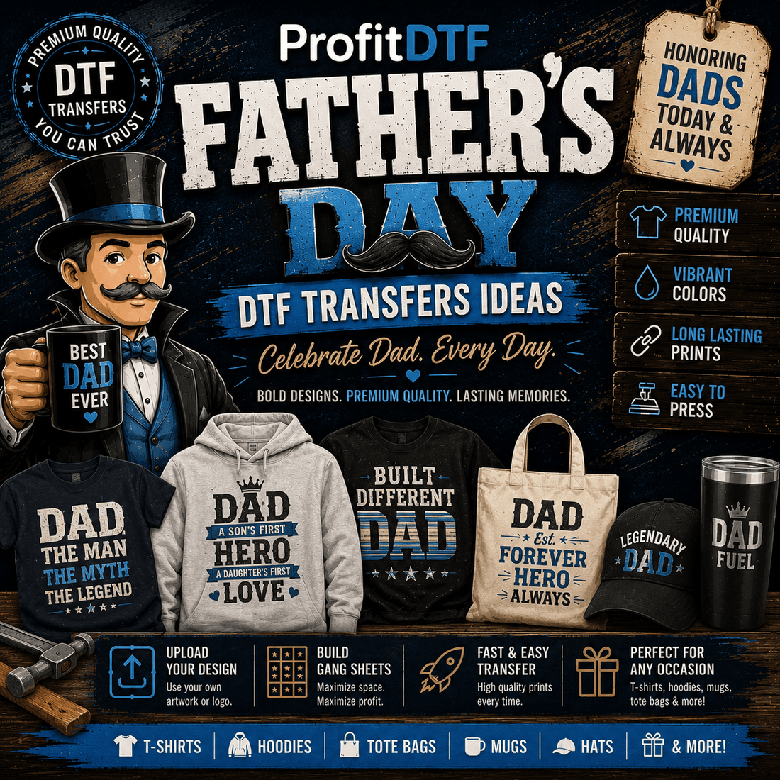 Father’s Day DTF Transfers Ideas