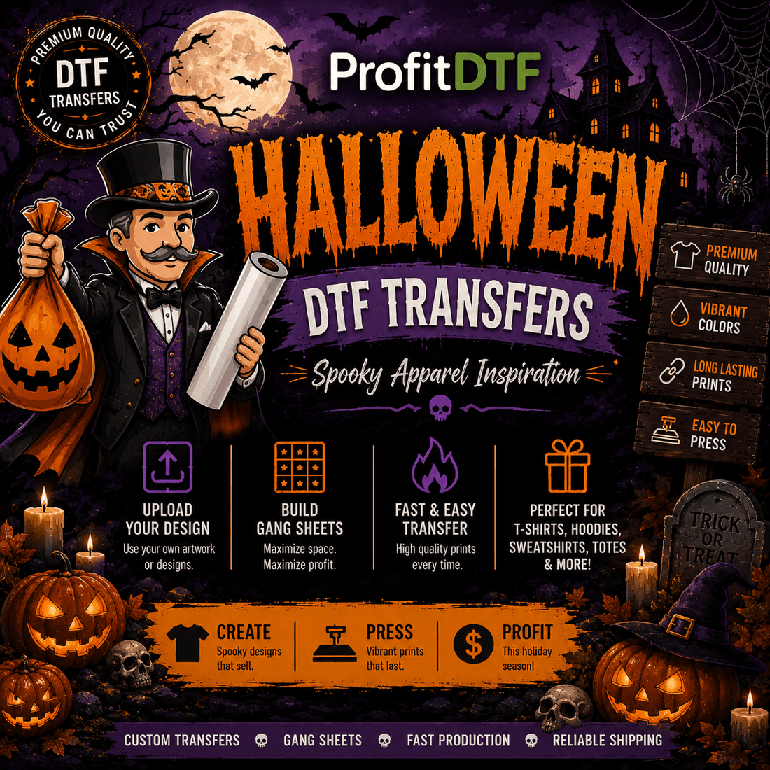 Halloween DTF Transfers Ideas