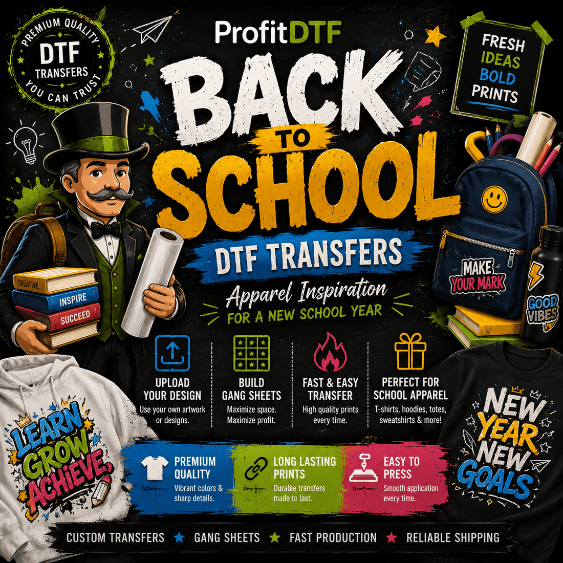 Back to School DTF Transfer Ideas