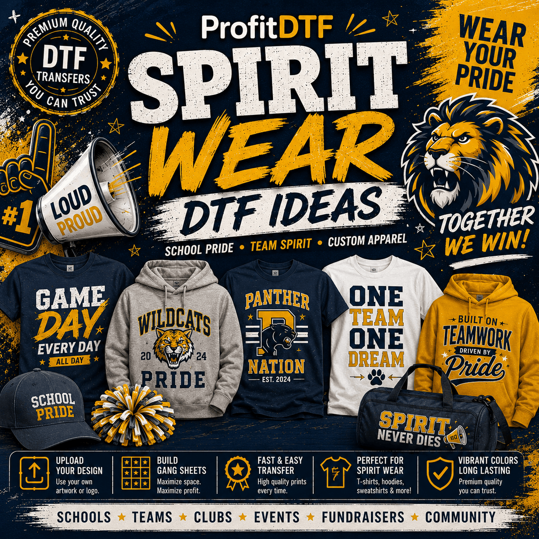 Spirit Wear DTF Transfer Ideas