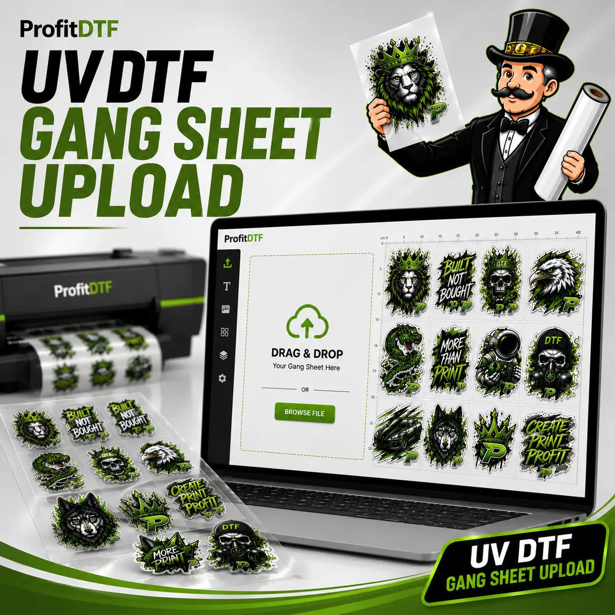 UV DTF Transfer Gang Sheet Upload